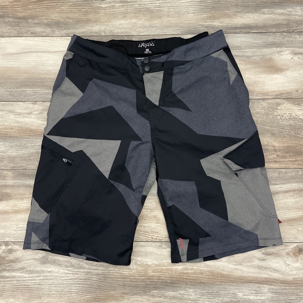 Fox Ranger Cargo Cycling Shorts Camouflage Gray Black Size 38
